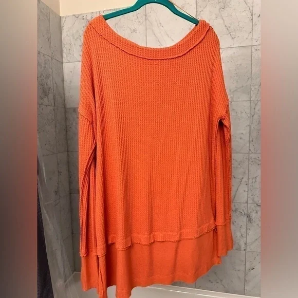FREE People North Shore Thermal Waffle Knit Top in size S - Picture 4 of 14